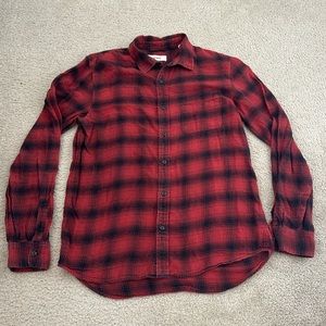 Buck Mason Red/Black Lightweight Flannel